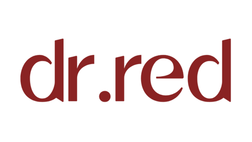 Red 'dr.red' logo on a white background